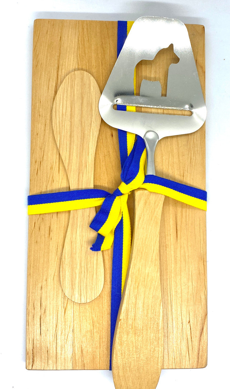 Swedish Dala Horse Cheese Plate Set