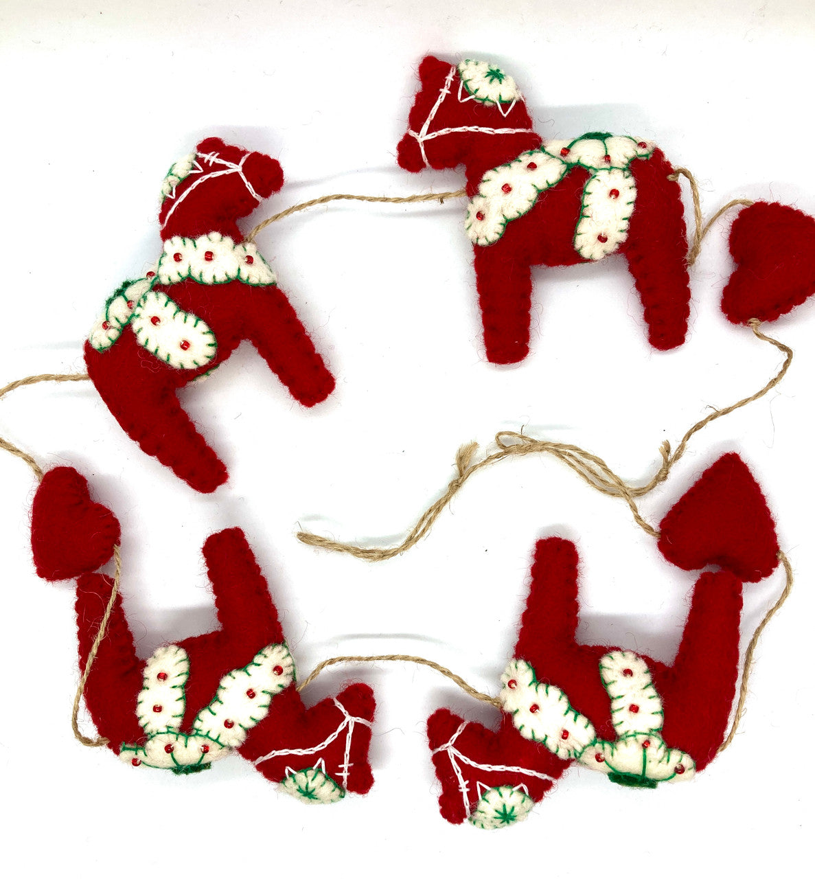 Felt Dala Horse Garland