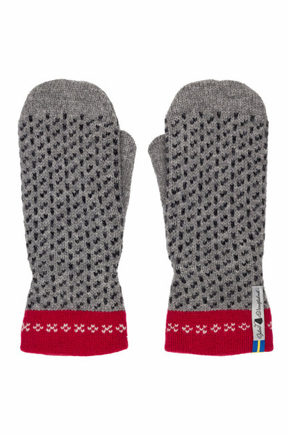 Skaftö Grå Wool Mittens (Large)