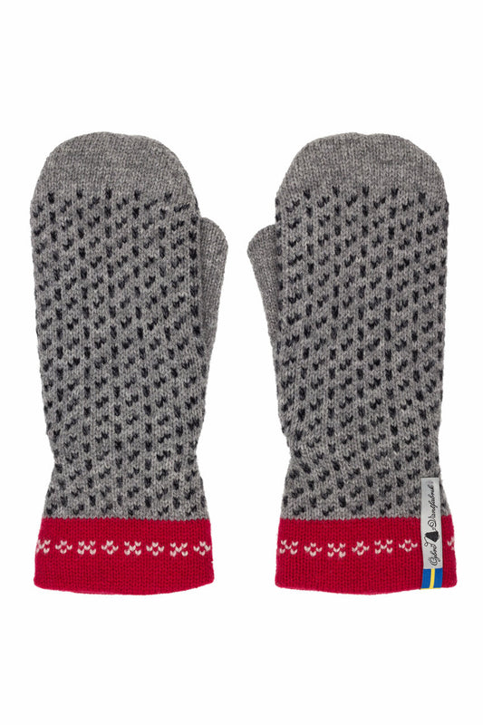 Skaftö Grå Wool Mittens (Medium)