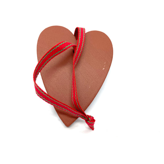 God Jul Heart Wood Ornament 