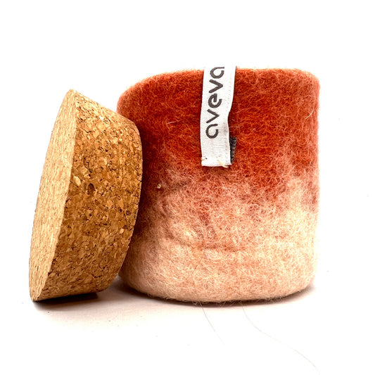 Aveva Felted Wool Jar (terracotta)
