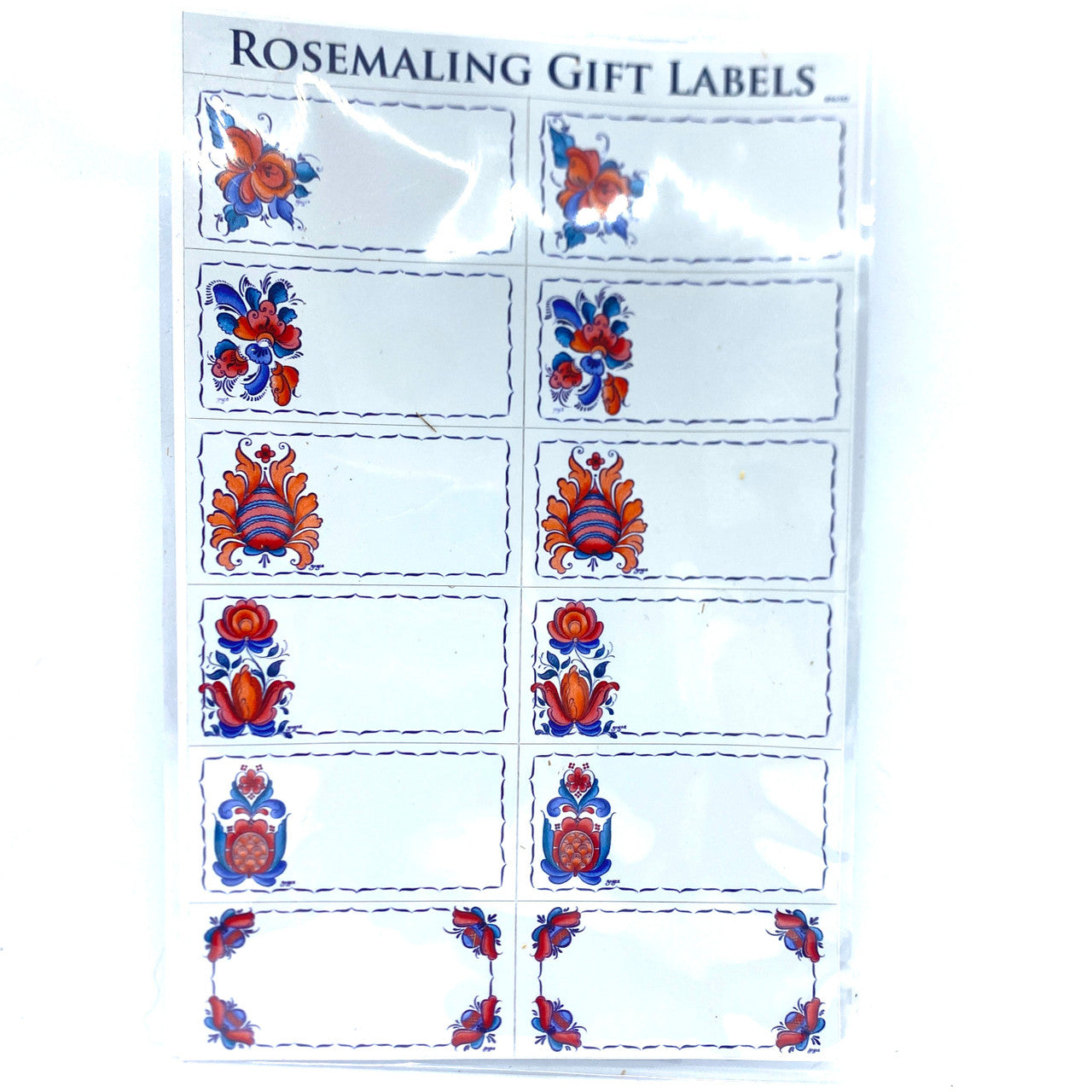 Rosemaling Gift Labels