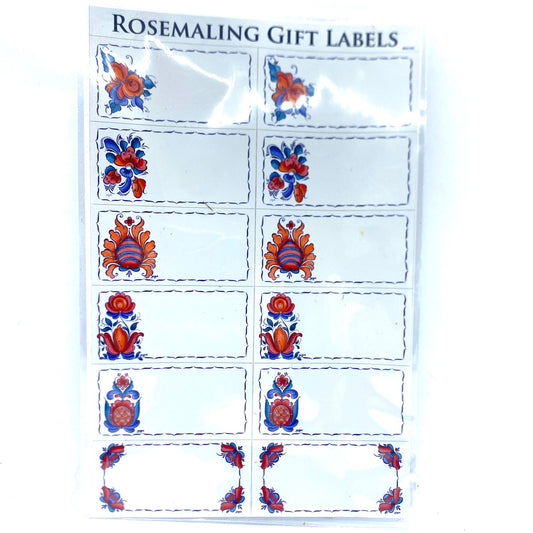 Rosemaling Gift Labels