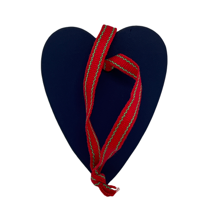 Bullfinch Heart Wood Ornament