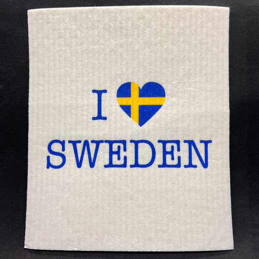 I Heart Sweden Swedish Dishcloth