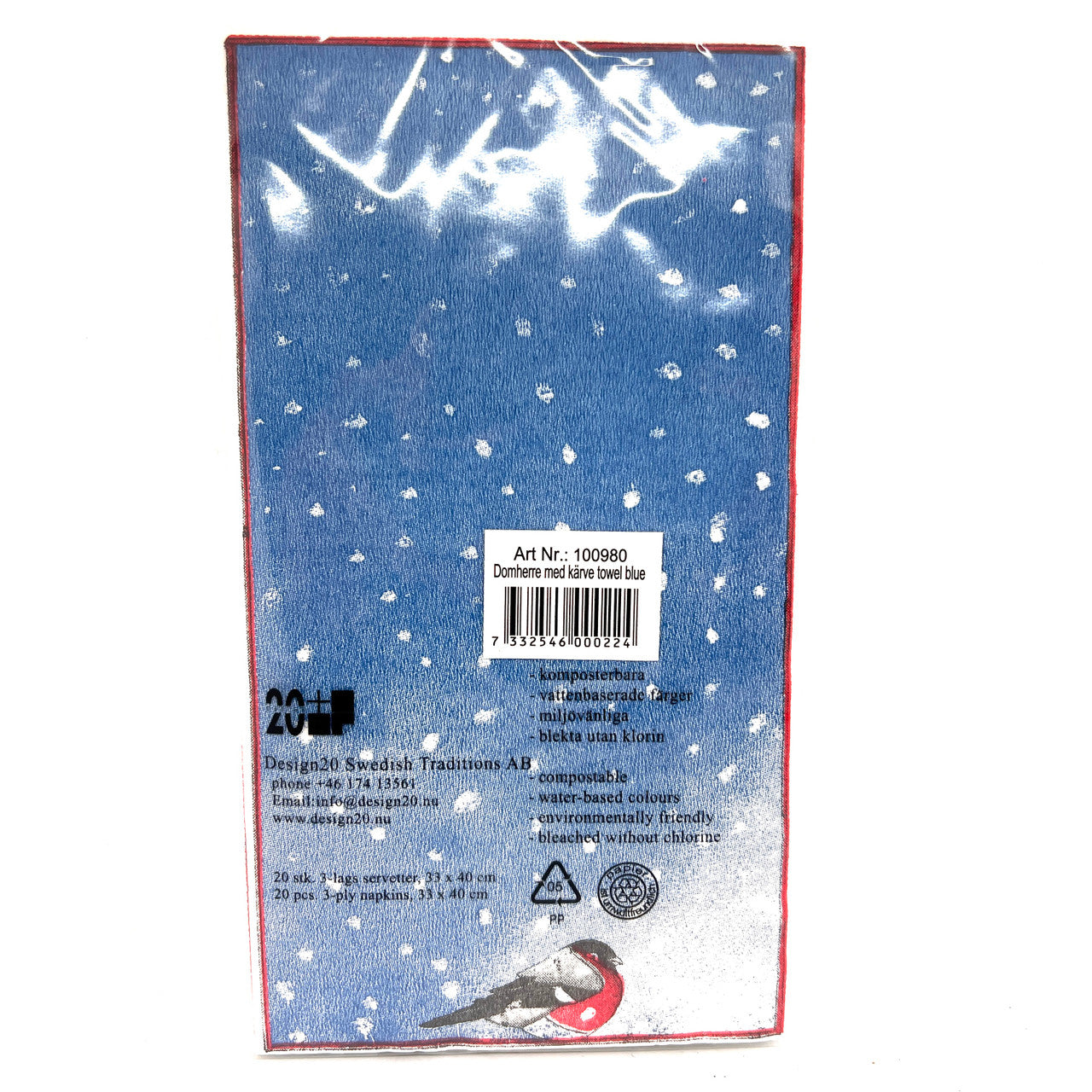 Bullfinch Straw Feeder Banquet Napkins