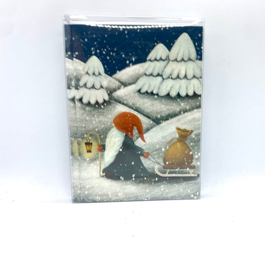 Tomten Sled Notecards