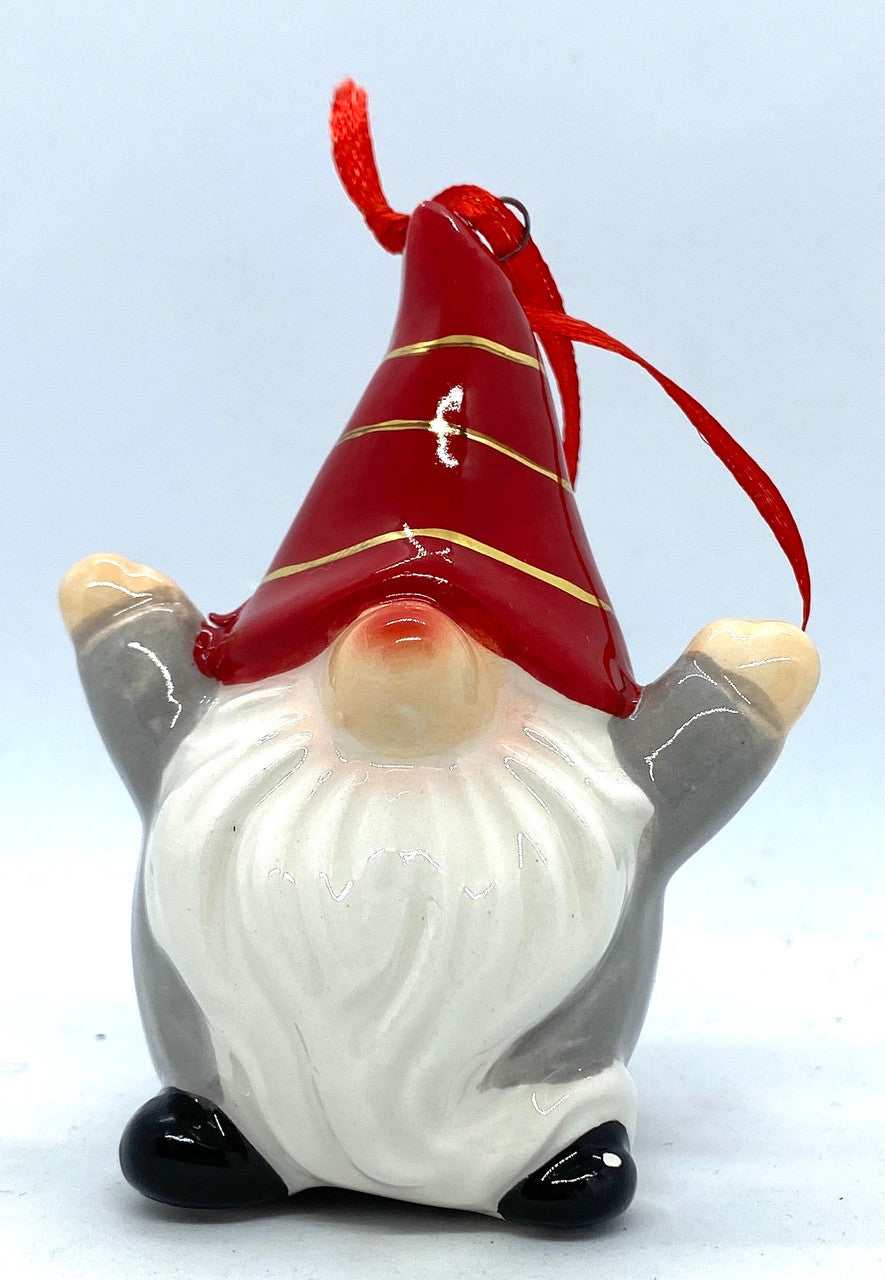 Red Nosed Wald Gnome Ornament
