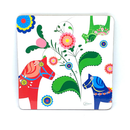 Dala Folk Art Cork Board Trivet