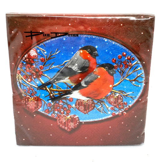 Bullfinch Lovebirds Cocktail Napkins