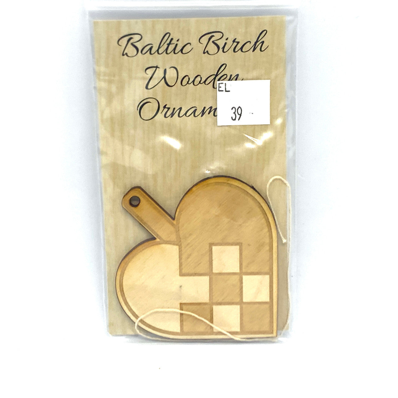 Woven Heart Birch Ornament 