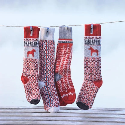 Dalarna Röd Wool Socks (Medium)