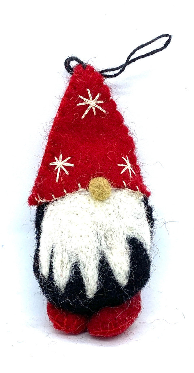 Tomten Felt Ornament (red)