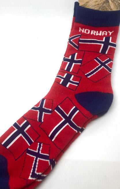 Norway Flag Socks