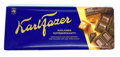 Karl Fazer Salty Toffee Crunch Milk Chocolate Bar