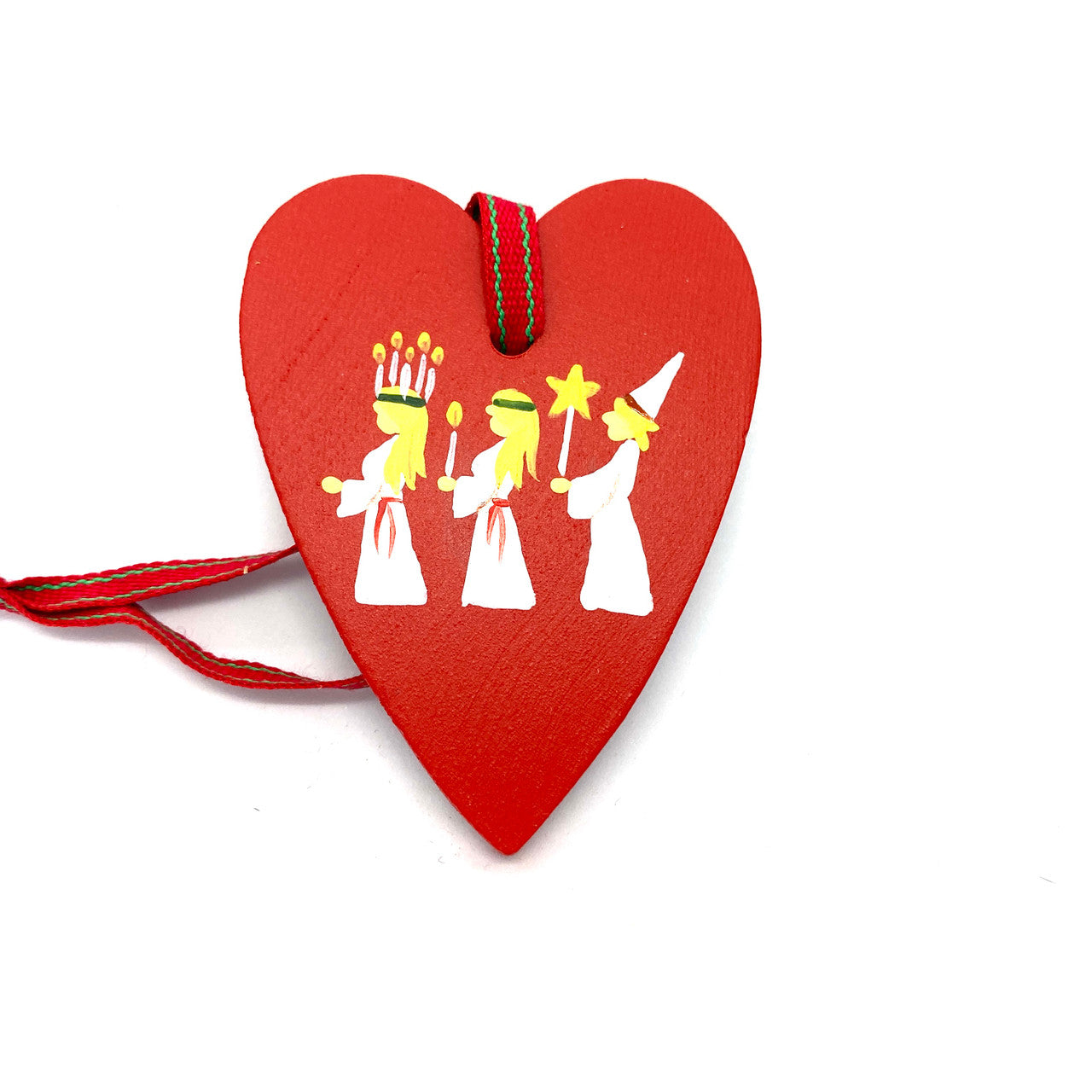 Lucia Procession Heart Wood Ornament