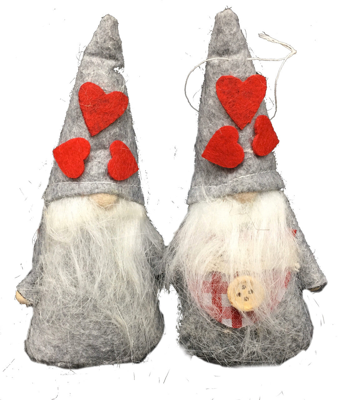 Heart Tomten Couple Ornaments