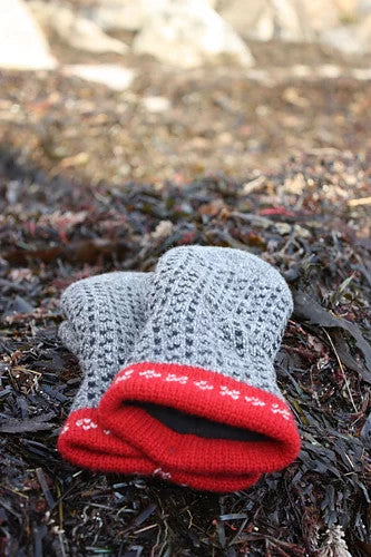 Skaftö Grå Wool Mittens (Large)