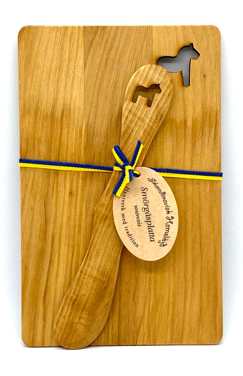 Swedish Dala Horse Sandwich Plate Set