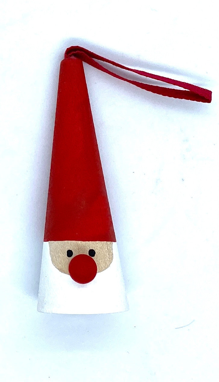 Tomte Cone Head Wood Ornament