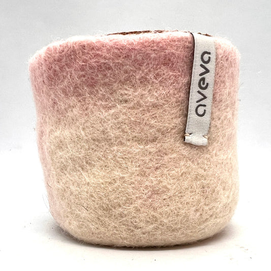 Aveva Felted Wool Jar (pink)