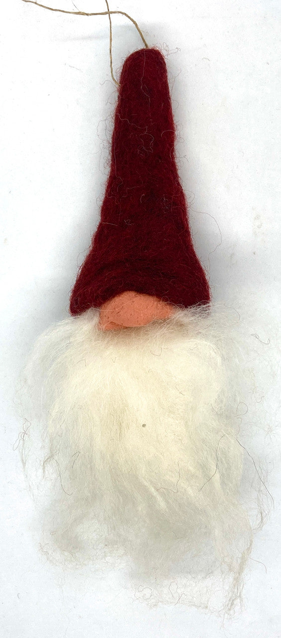Gnome Beard Ornament (Red)
