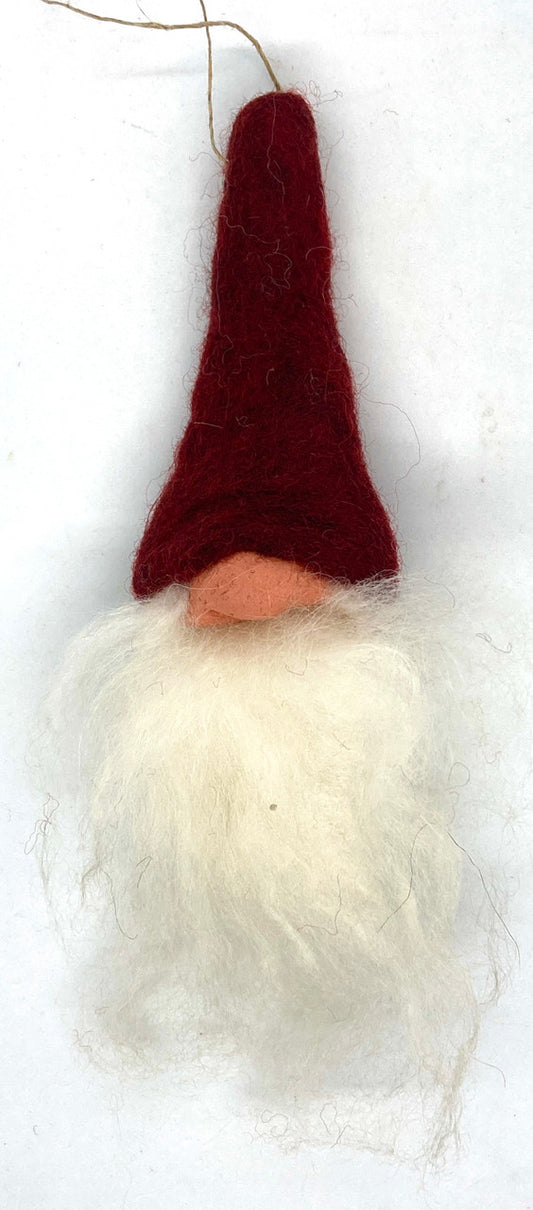 Gnome Beard Ornament (Red)