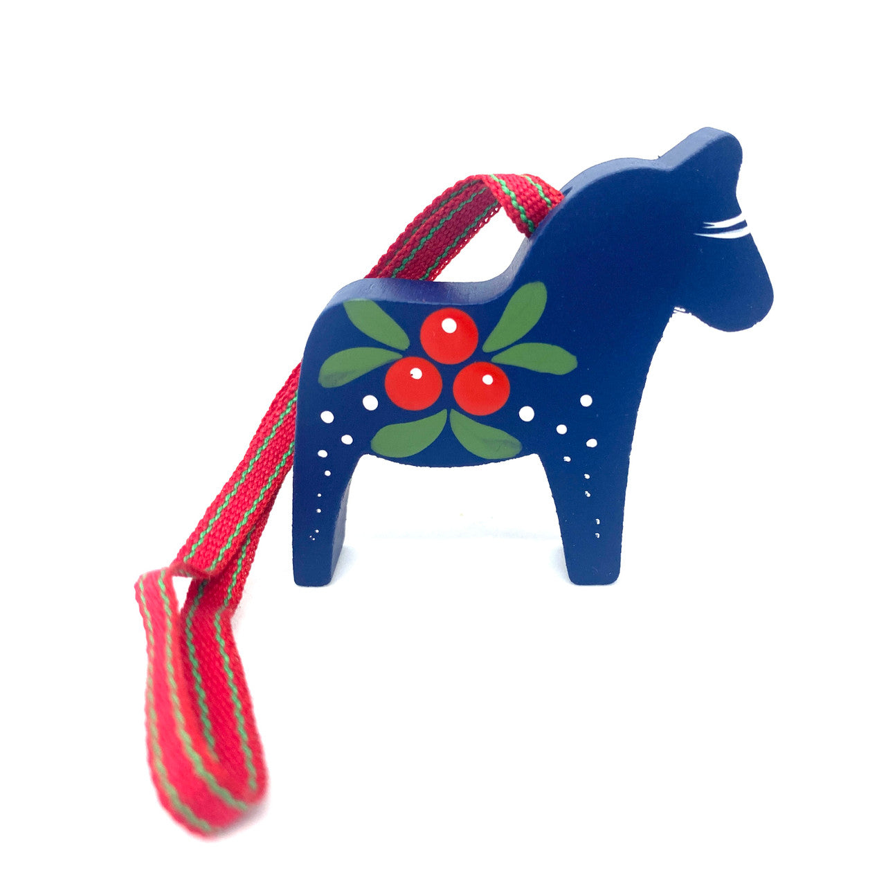 Blue Dalahorse Wood Ornament