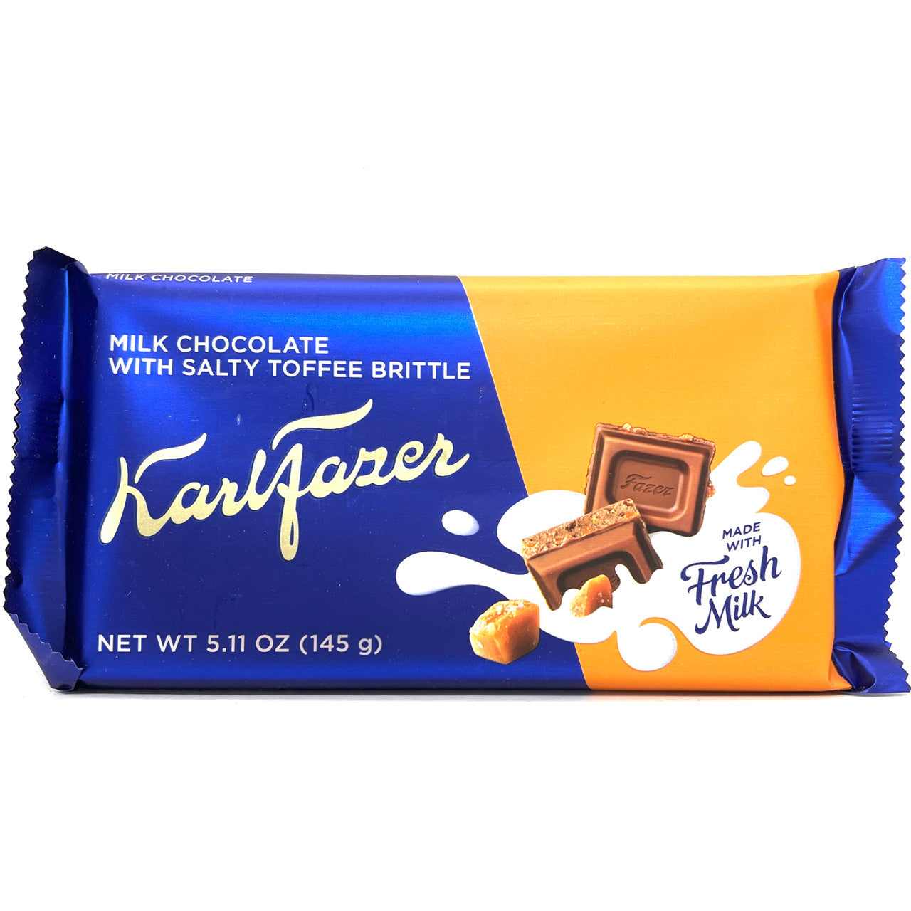 Fazer Milk Chocolate and Salty Toffee Brittle Bar