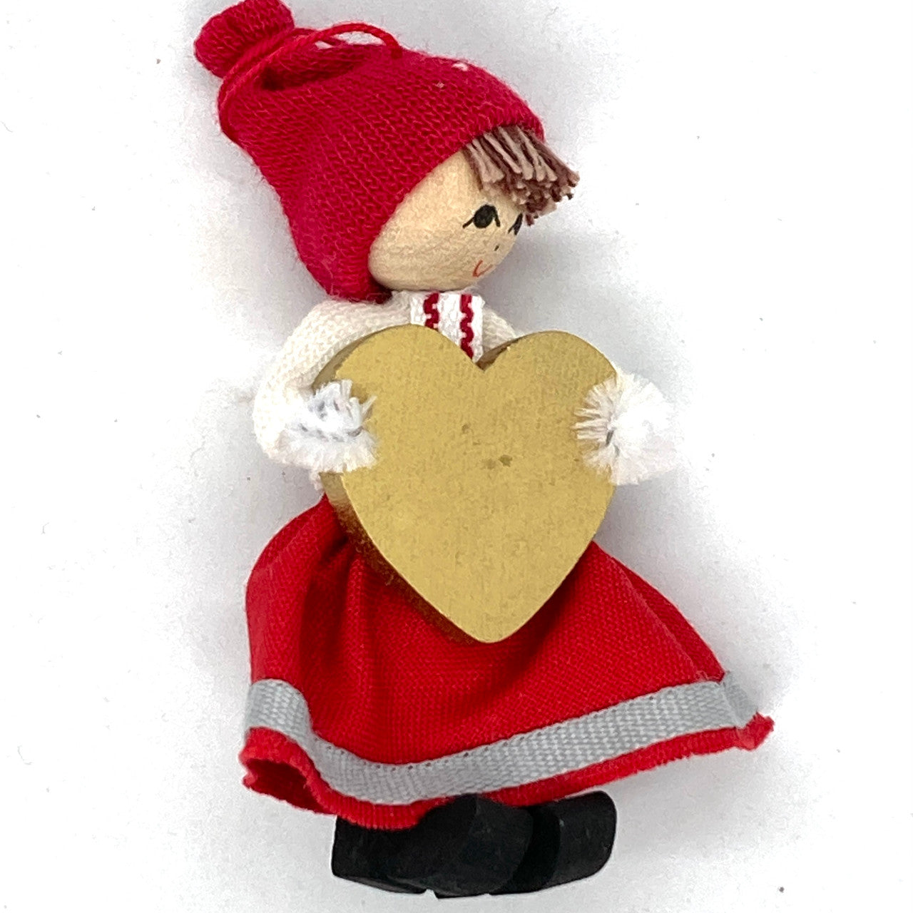 Tomtegirl with Heart Ornament