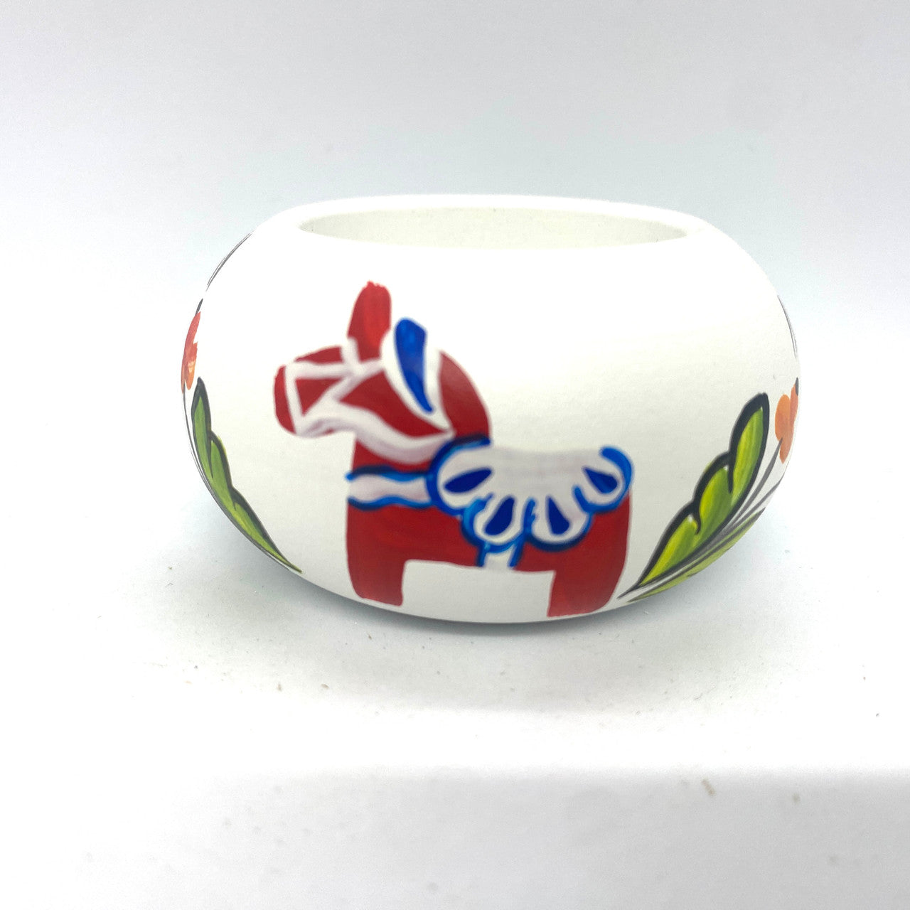 White Dalahorse Votive