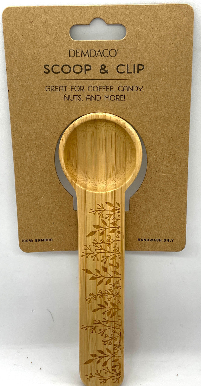 Prairie Flower Wooden Scoop and Clip