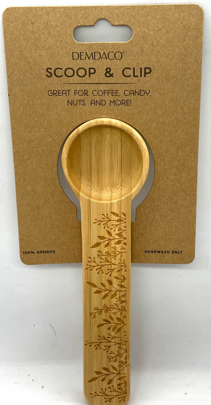Prairie Flower Wooden Scoop and Clip