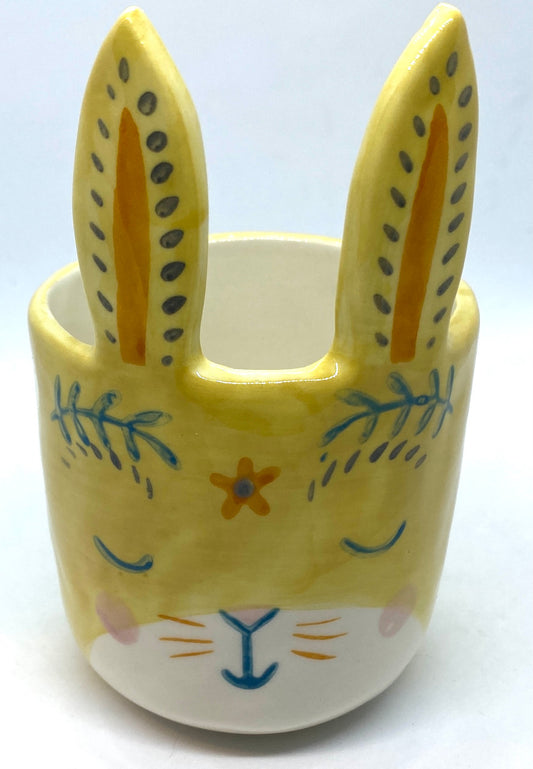 Mini Bunny Planter (Yellow)
