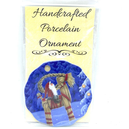 Straw Goat Ceramic Ornament
