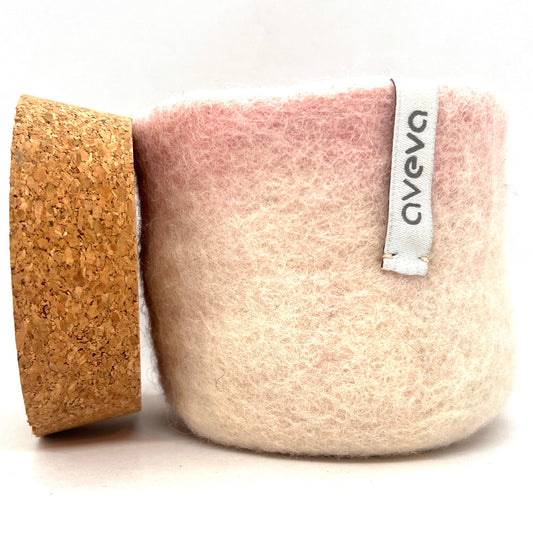 Aveva Felted Wool Jar (pink)
