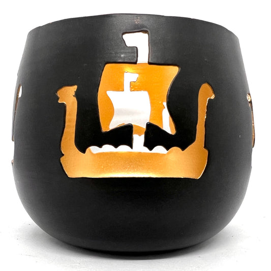 Viking Ship Votive Candle Holder