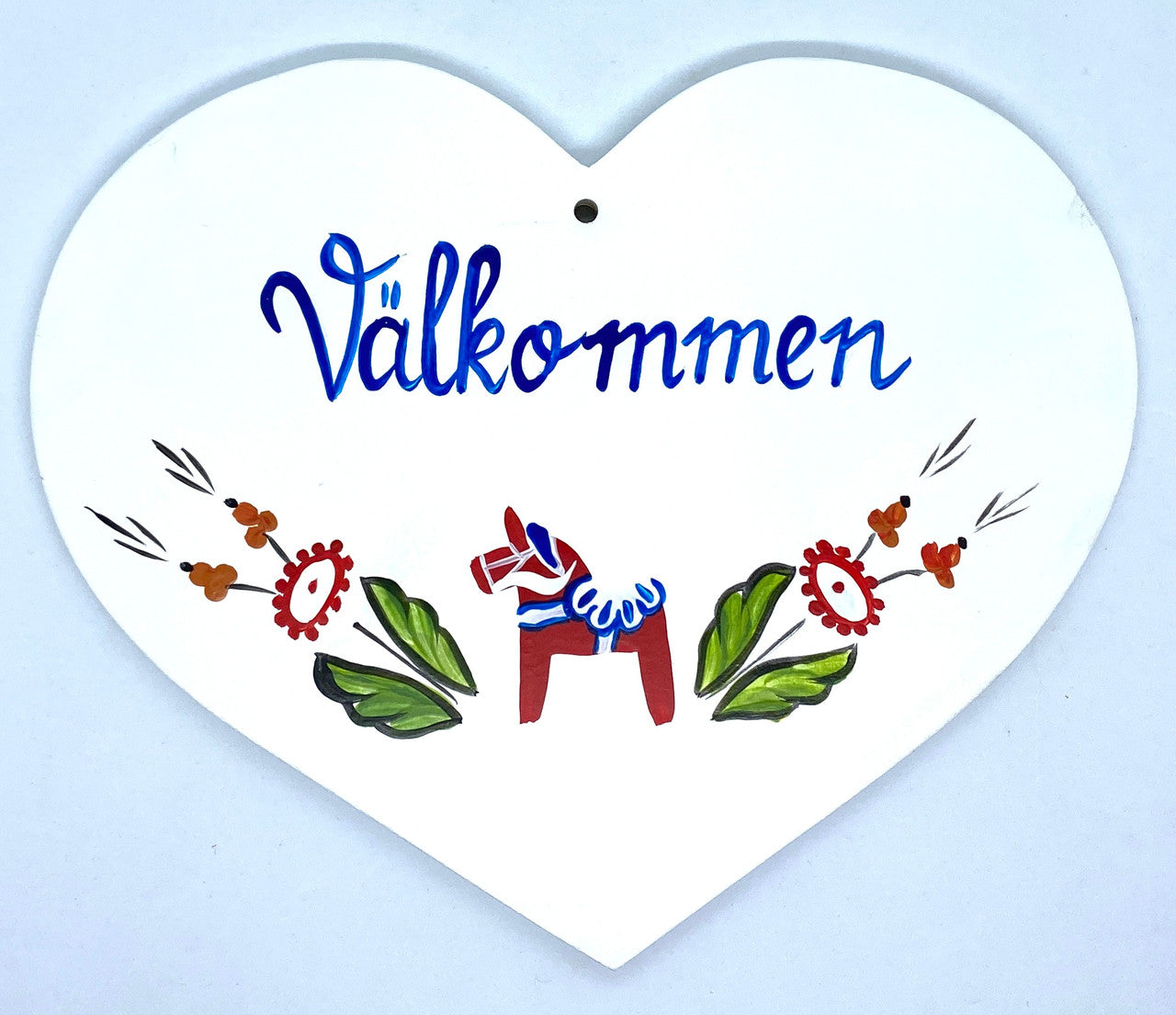 Välkommen Heart Dala Horse Sign