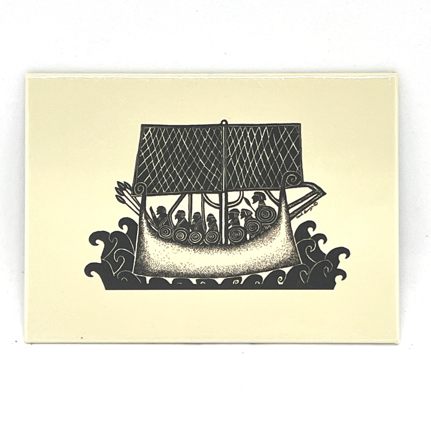 Viking Ship Magnet (gray)
