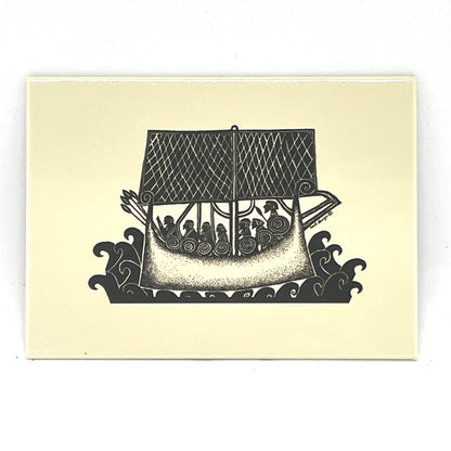 Viking Ship Magnet (gray)