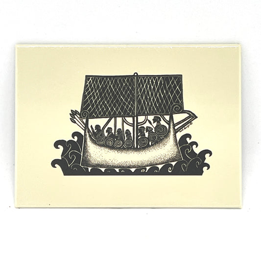 Viking Ship Magnet (gray)