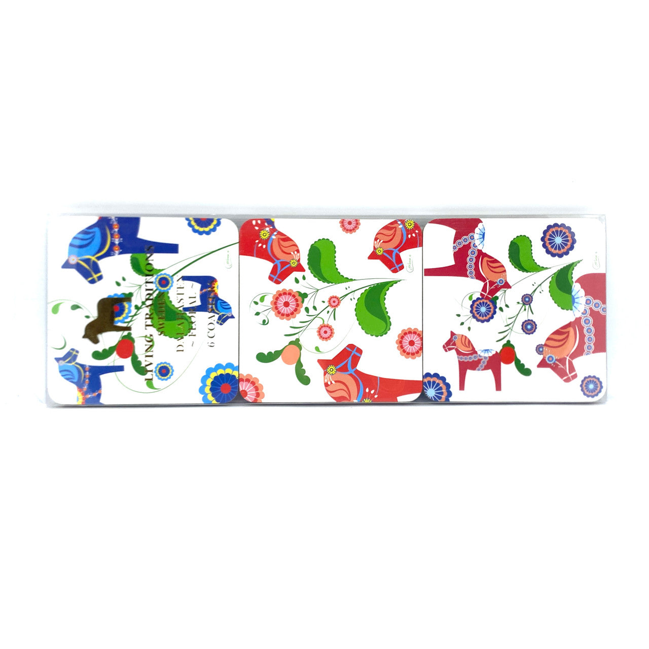 Dalahorse Floral 6-pack Coasters