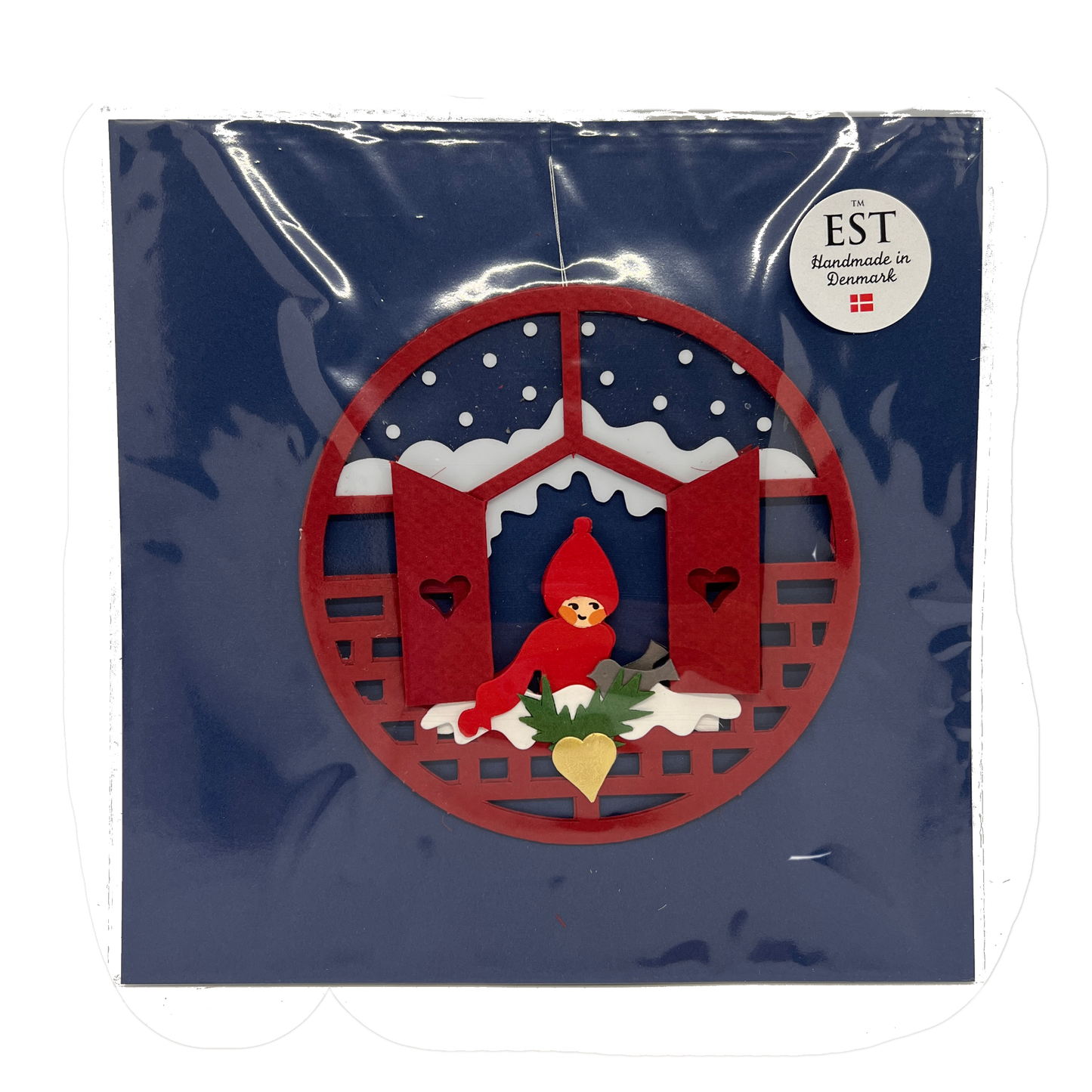 Nisse in Window Ornament