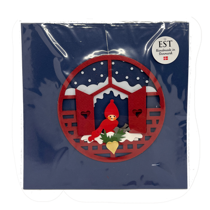 Nisse in Window Ornament