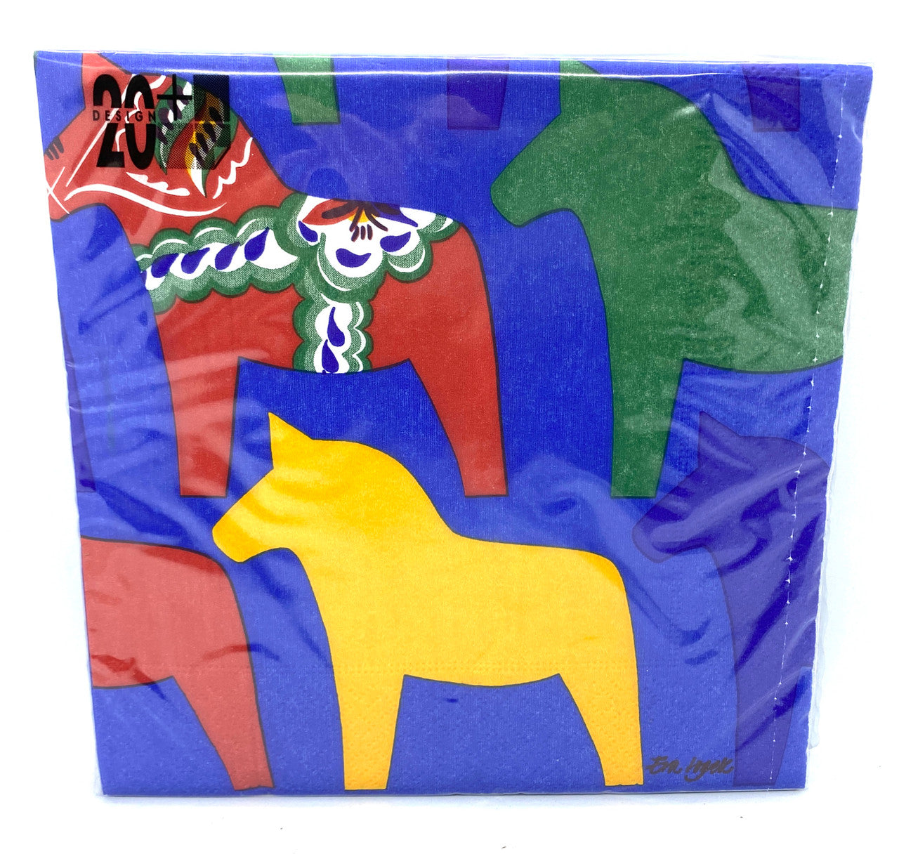 Blue Dalahorse Cocktail Napkin