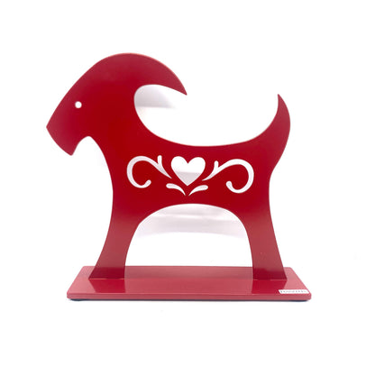Red Swedish Julbuck Metal Artwork