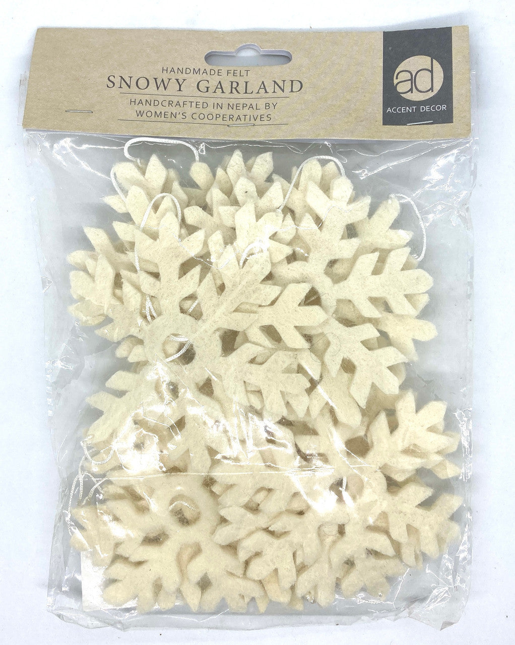 Snowy Felt Garland