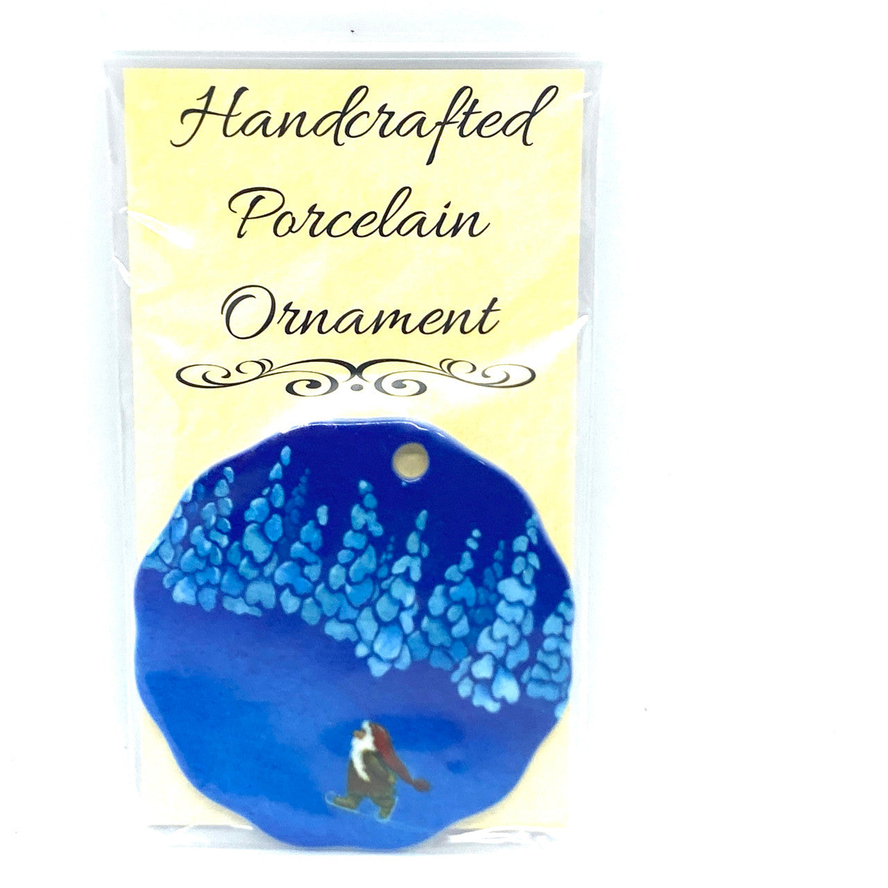 Tomten Skating Ceramic Ornament