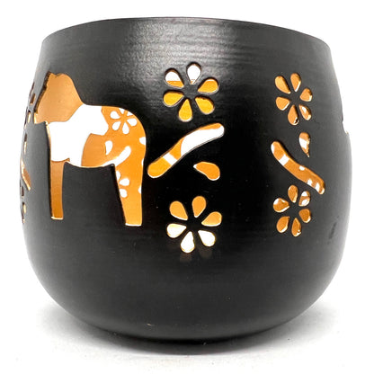 Black Dalahorse Votive Candle Holder